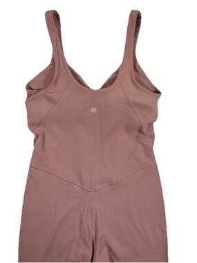 LULULEMON Align Yoga One Piece Bodysuit Full Length 25” Sz 8 Twilight Rose Nude